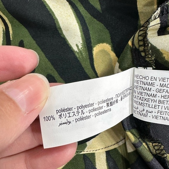 Zara print button down blouse shirt size M - Picture 13 of 14